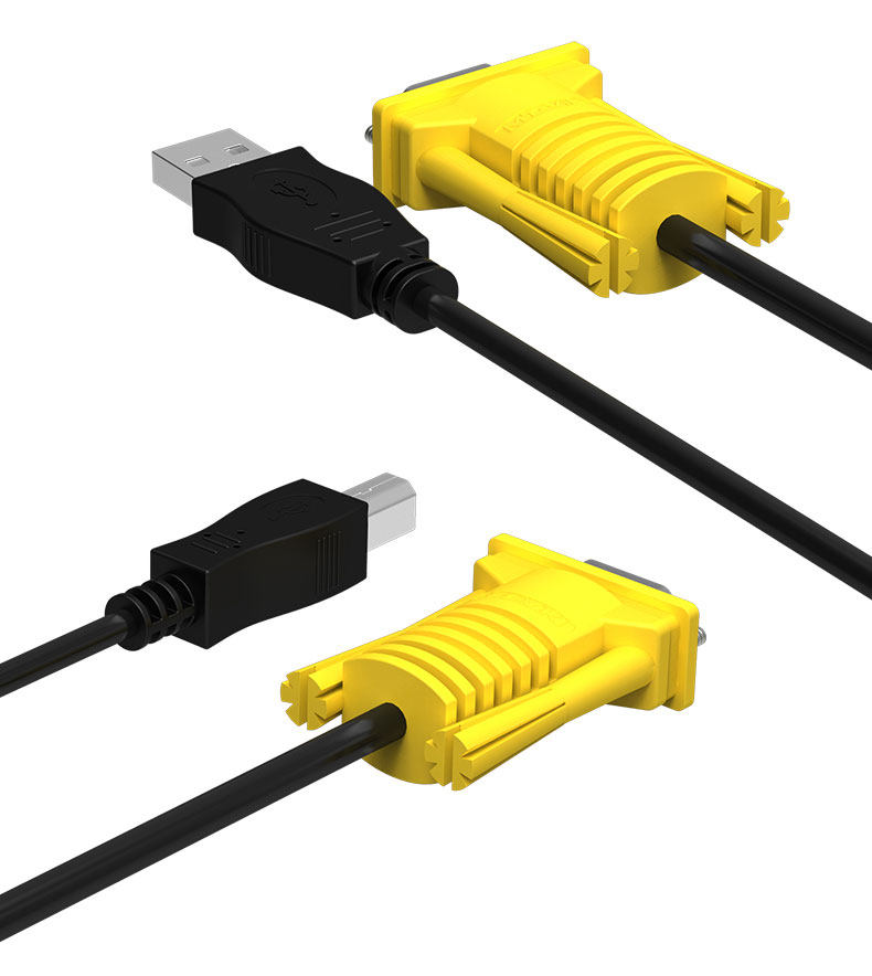 Кабель VGA 迈拓维矩 kvm连接线双并线切换器接电脑显示器vga+usb数据线