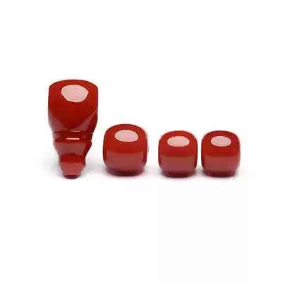Natural south red tee waist beads scattered beads DingZhu undressed ore fine agate four-piece tile west: 