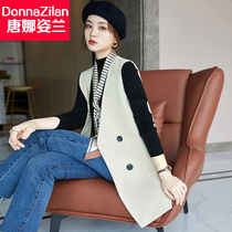 Suit waistcoat Women 2022 New spring and autumn Fashion casual 100 Loose Jacket outside wearing Western suit waistcoat jacket