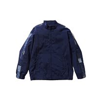 Japanese KUON Track Jacket sleeve stitching salt shrink nylon stand neck Jacket made in Japan