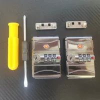 Пистолет с кодовым замком специальной формы, цветной - два - с отверткой