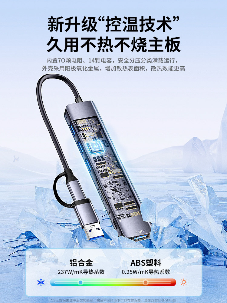 Type-C Docking Station USB Hub Multi-Port Splitter Desktop Multi-Interface Expander Laptop Multi-Function Interface Converter Splitter Docking Station Hub Adapter