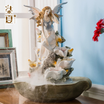 Angel European-style water fountain TV cabinet living room home decoration decoration housewarming wedding gift gift creativity