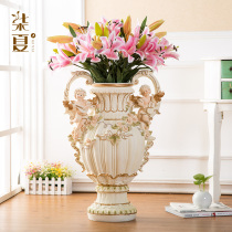European-style creative vase floor-to-ceiling living room large light luxury ornaments flower arrangement modern minimalist TV cabinet decorations