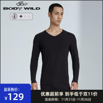 BODY WILD Po di wid Modell Ben underwear V collar long sleeve thin autumn clothes mens ZBN72LG1