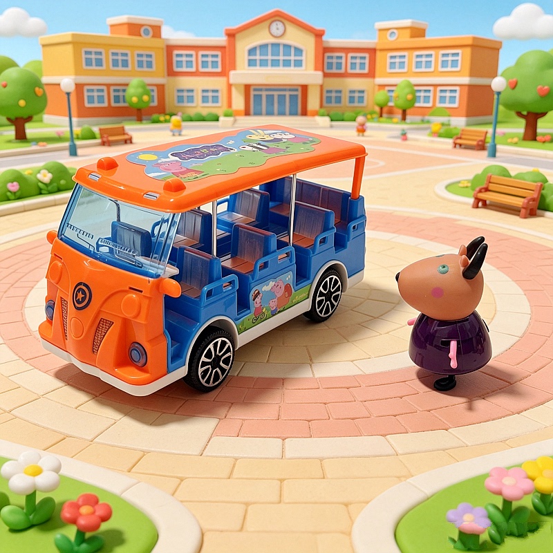 Children's Toy Car for Ages 2-3, Light and Music Bus, School Bus, Can Be Ridden, New Companion, Complete Set, Birthday Outfit Children's Toy Car for Ages 2-3, Light and Music Bus, School Bus, Can Be Ridden, New Companion, Complete Set, Birthday Outfit