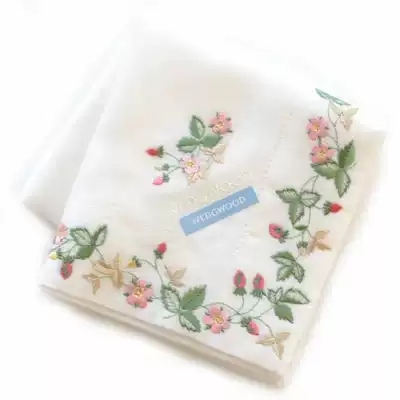 Japan imported WEDGWOOD women children cotton handkerchief handkerchief towel towel sweat towel pink pure white