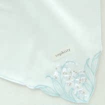 Japan purchase Sopisty high-grade cotton embroidery Lily of the valley flower handkerchief handkerchief square towel sweat towel