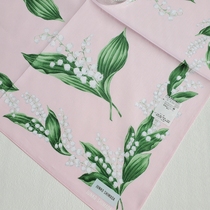 Japanese imported JUNKO SHIMADA ladies cotton gauze carry handkerchief handkerchief square sweat towel Lily of the Valley
