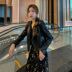 ngắn lỏng Hàn Quốc phiên bản 2020 mùa xuân mới sinh váy phụ nữ da áo khoác của Speight pu đầu máy áo khoác đen 