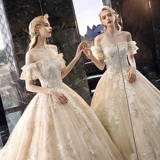 Свадебное платье, открытые плечи, 2020, большой размер, по фигуре