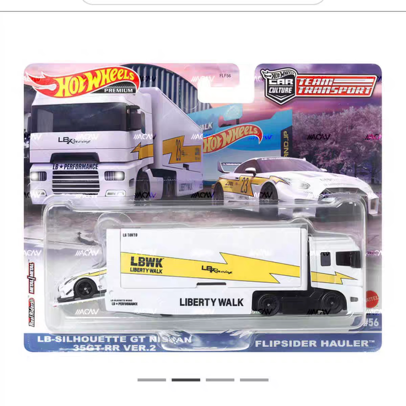 Hot Wheels Nissan Gtr R35 Lbwk Lightning Silhouette Transport Fleet No. 56 Car Culture Alloy