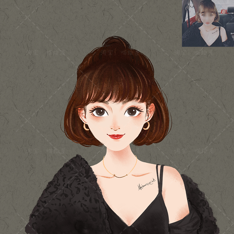 Craypen Q Version Avatar Live-action Photo Turn Hand-painted Cartoon Cartoon Hand-painted Avatar Custom Cartoon Pet Portrait