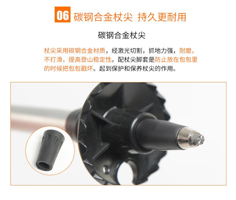 Ánh sáng ngoài trời leo núi cực dễ dàng đi bộ leo núi leo núi kính thiên văn dính hợp kim ông già chống nạng - Gậy / gậy gậy có bánh xe cho người già	