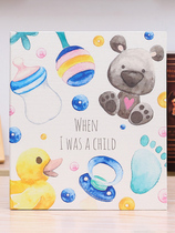 Creative baby Children baby diary Growth record manual Souvenir book diy album book Laminating self-adhesive type