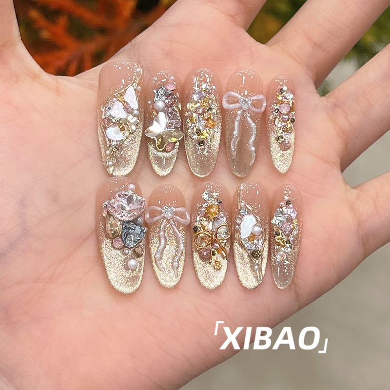 Heavy-Duty Wearable Nails, Long Style, High-End, Stunning, Brightening, Wearable Nail Art, 2026 New Style, Handmade Cat-Eye Nail Patches Heavy-Duty Wearable Nails, Long Style, High-End, Stunning, Brightening, Wearable Nail Art, 2026 New Style, Handmade Cat-Eye Nail Patches