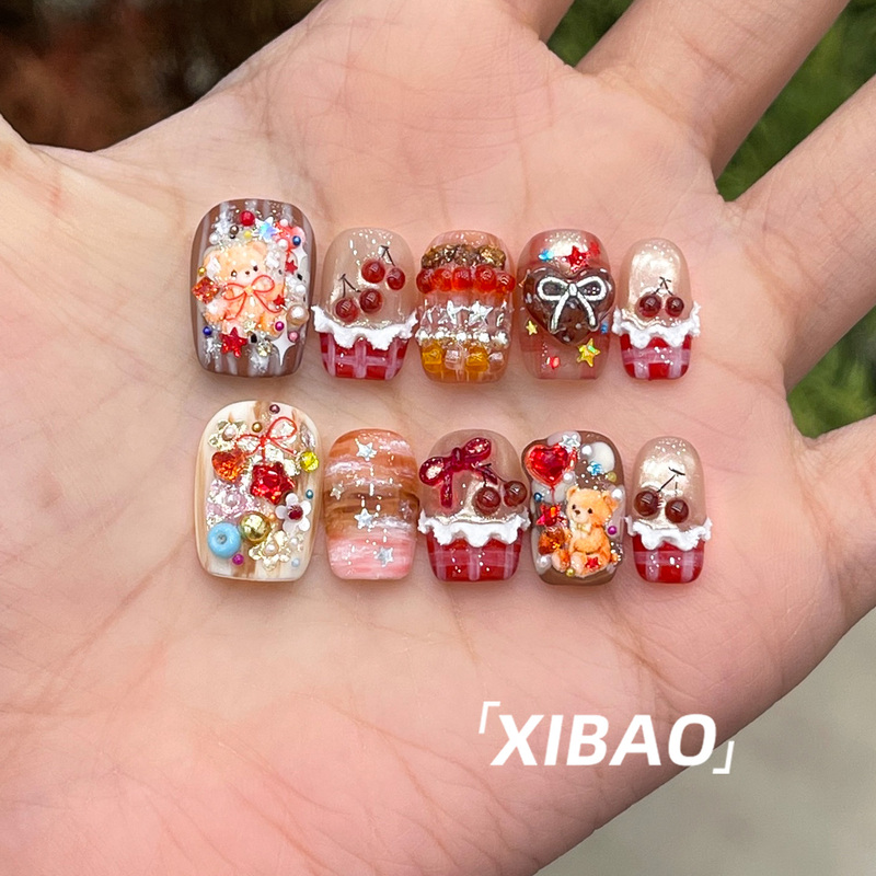 Exquisite and Beautiful Wearable Nails, Short Style, Heavy-Duty French Style Wearable Manicure, 2026 New Style, High-End Handmade Nail Patches Exquisite and Beautiful Wearable Nails, Short Style, Heavy-Duty French Style Wearable Manicure, 2026 New Style, High-End Handmade Nail Patches