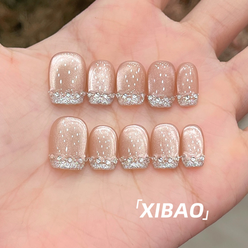 Cat-Eye Wearable Nails, Short Style, High-End, Unique and Beautiful Wearable Manicure, 2026 New Style, Handmade French Nail Patches Cat-Eye Wearable Nails, Short Style, High-End, Unique and Beautiful Wearable Manicure, 2026 New Style, Handmade French Nail Patches