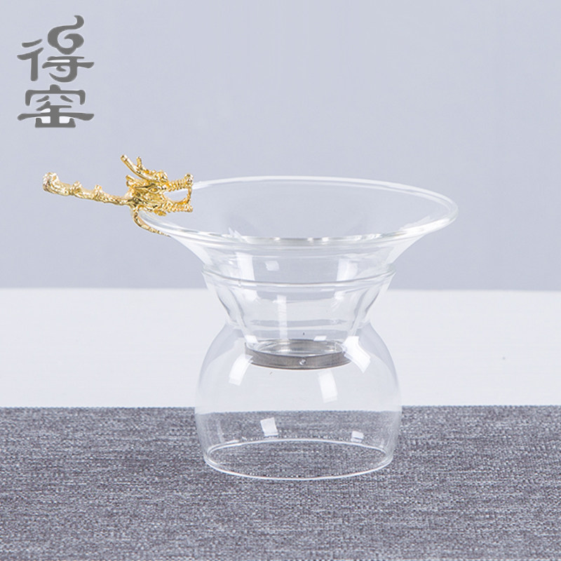 To Get Kiln Creativity Transparent Glass Large Number Tea Leak Day Style Kongfu Tea Accessories filter