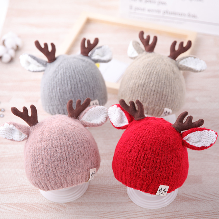 Baby hat autumn Winter baby Princess cute 0-3 month 6 boy pure cotton newborn baby wool cap