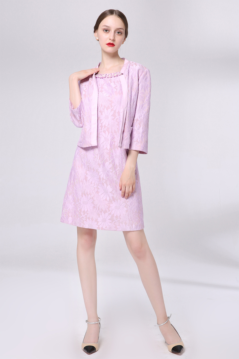 Zormei Mid-year Female Solid Color Dark Flower Casual Slim Nhỏ Suit ngắn Áo khoác ngắn E61SO13 - Business Suit áo da nữ đẹp