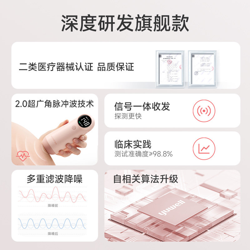 【中國直郵】魚躍 孕婦家用超音波多普勒胎動胎心檢測儀無輻射 YTX302