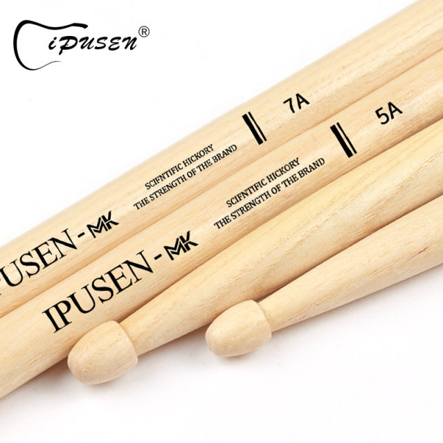 IPUSEN drum set jazz drum stick professional 5A7A hickory snare drum practice drum stick drum hammer stick