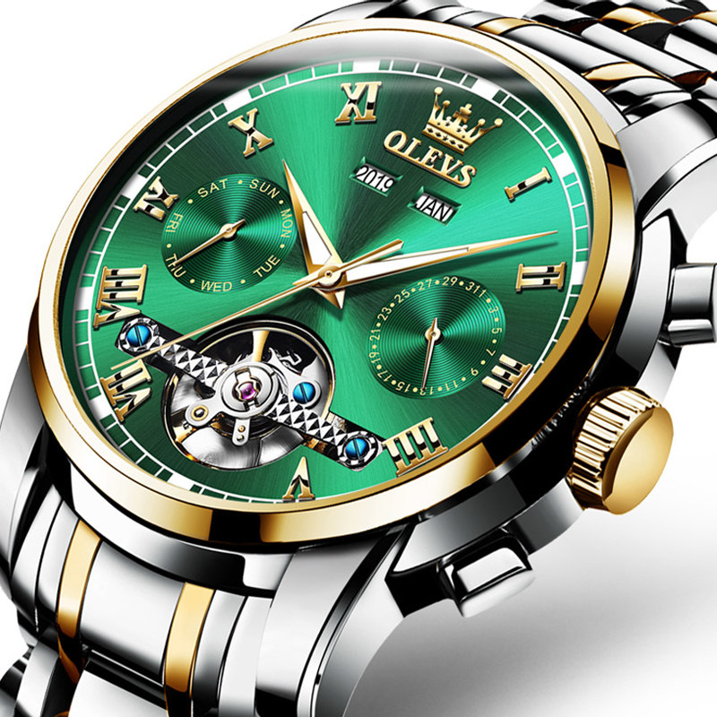 Watch Men Mechanical Watch Automatically hollowed male famous brand green water ghost waterproof sports male watch ten largest