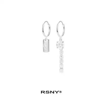 RSNY moon earrings female 925 pure silver Net red European and American temperament advanced sense long version cold wind# HighLine