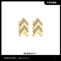 RSNY geometric arrow earrings mean direction and strength to bring power