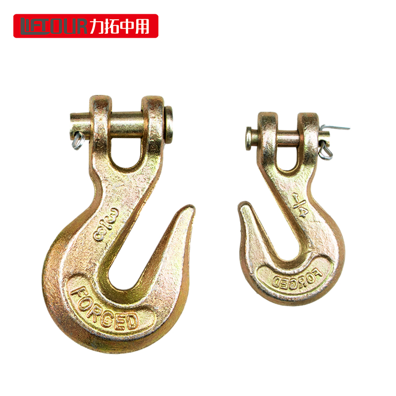 Sheep horn hook Insurance tongue High strength lifting rigging Slip hook Card chain hook winged grappling hook Safety hook