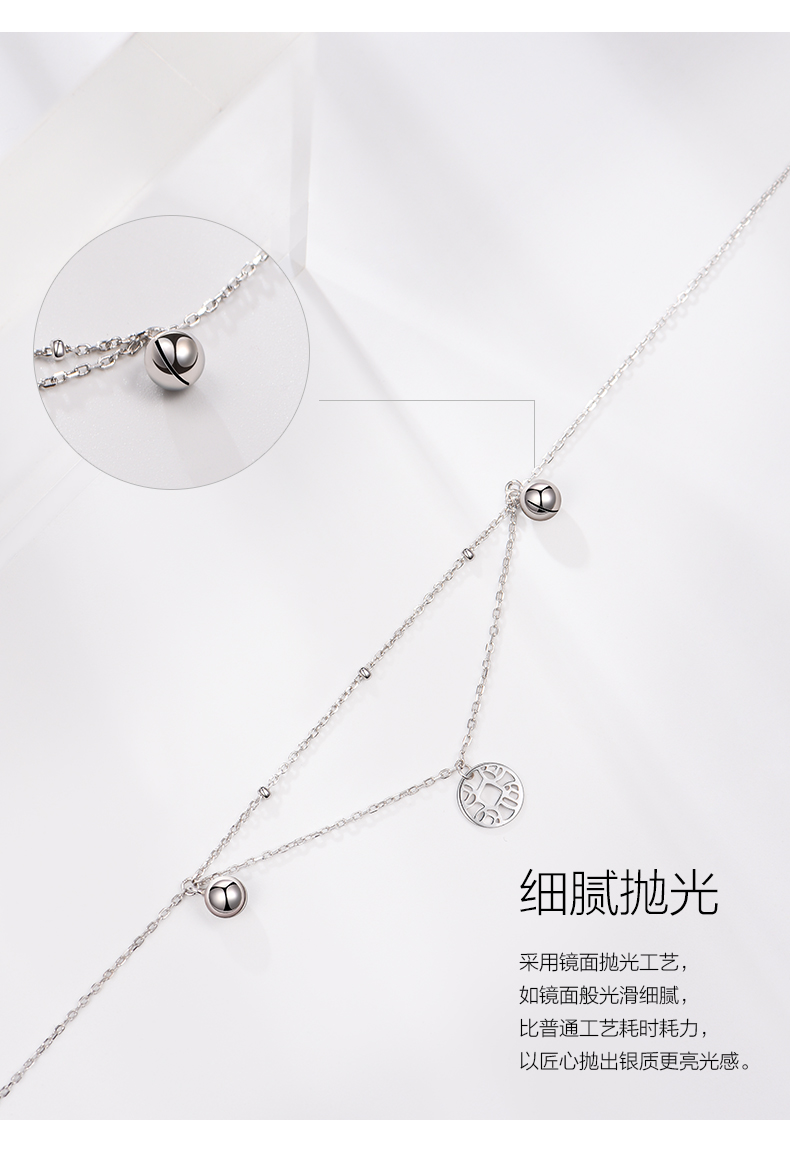 Cartillo sterling bạc cung chuông vòng chân nữ chuông thanh nhạc rừng kiểu cũ thiết kế thích hợp đơn giản gợi cảm chân cá tính chuỗi - Vòng chân lắc chân bạc pnj