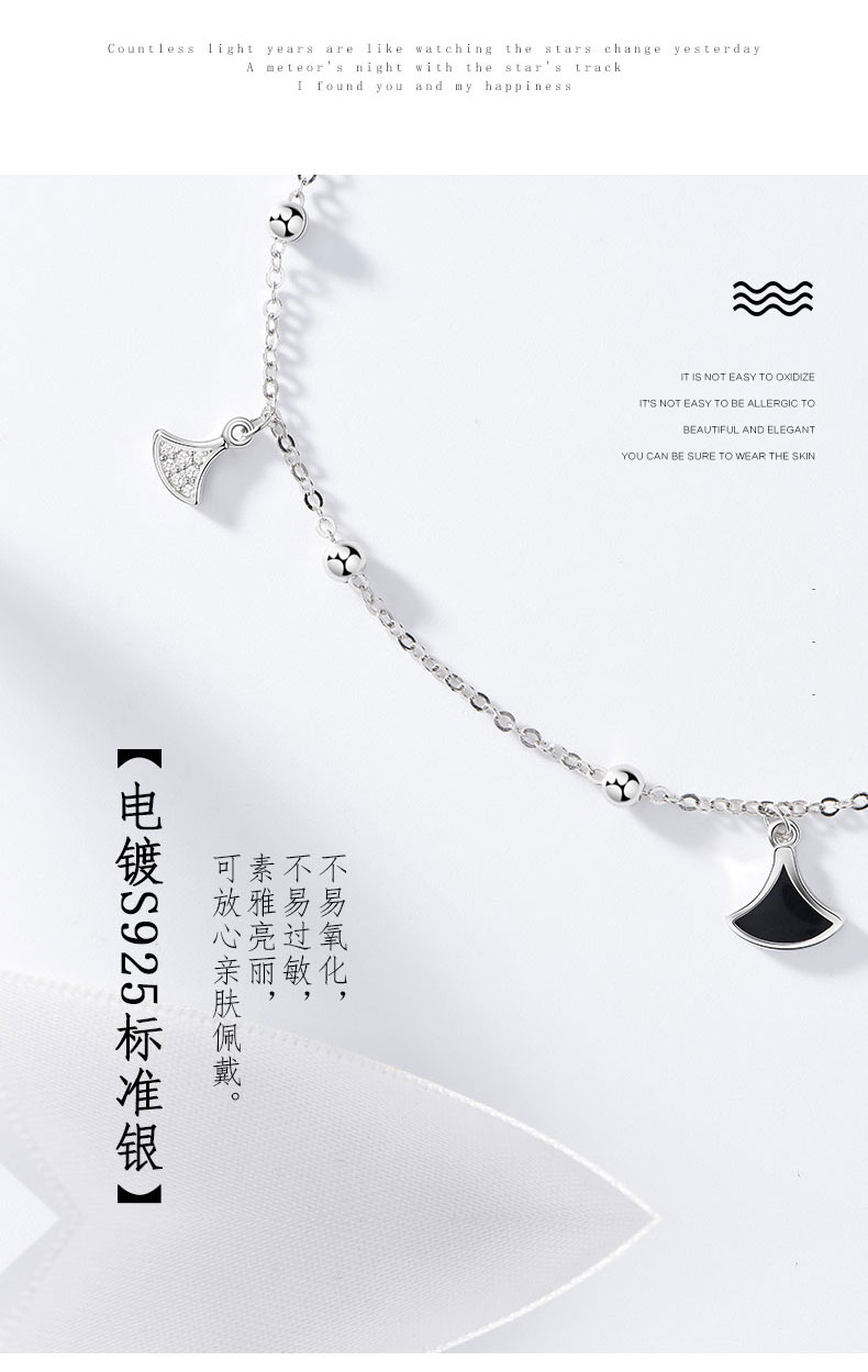 Cartillo S925 sterling bạc vòng chân nữ cổ sinh viên đơn giản Sen cá tính nữ sinh nhật Hàn Quốc thiết kế ban đầu vòng đeo chân cho nữ