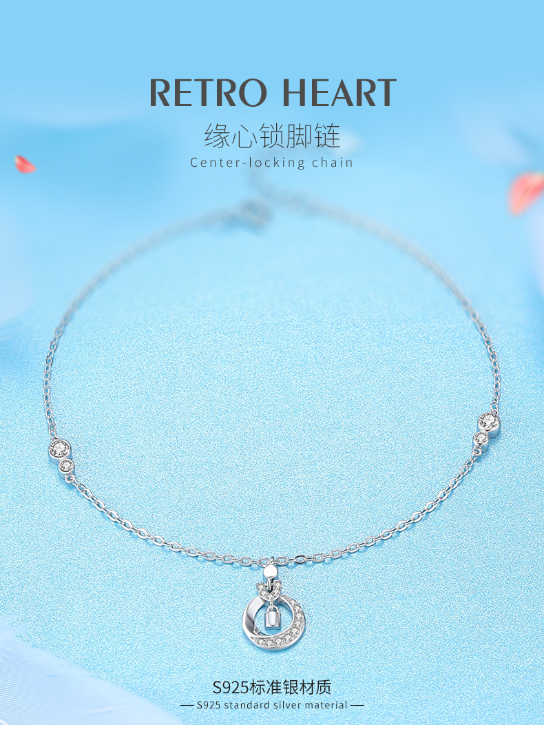 Chaine de cheville Femme KADER    en Argenterie - Ref 3103514 Image 7