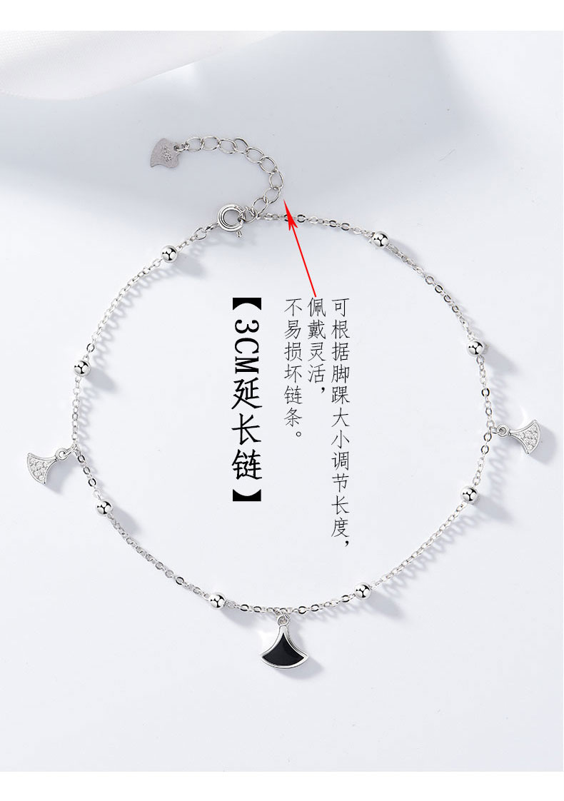 Cartillo S925 sterling bạc vòng chân nữ cổ sinh viên đơn giản Sen cá tính nữ sinh nhật Hàn Quốc thiết kế ban đầu vòng đeo chân cho nữ