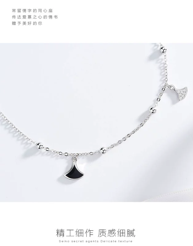 Cartillo S925 sterling bạc vòng chân nữ cổ sinh viên đơn giản Sen cá tính nữ sinh nhật Hàn Quốc thiết kế ban đầu