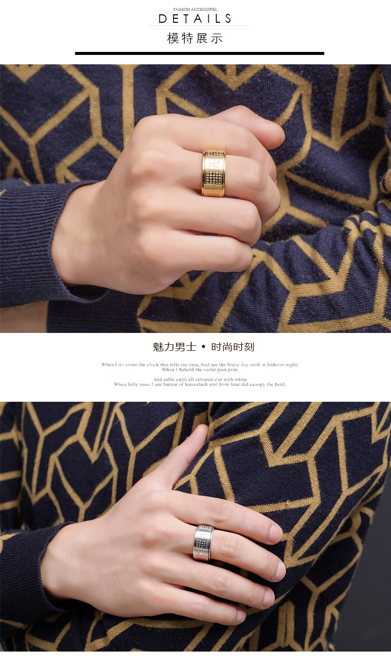 Bague homme en Acier au titane - Ref 3087780 Image 15