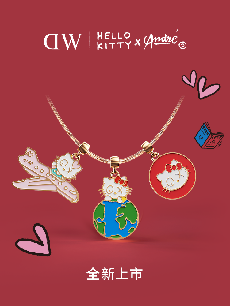 [Dw | Hello Kitty × André Collaboration]Dw Necklace for Women, New Year's Gift, New Product Choker