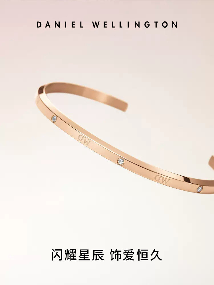 Dw Couple Bracelet Classic Series Star Rose Gold Bracelet Fashion Couple Bracelet Men's and Women's Bracelet