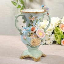 Fang Ya light luxury romantic flowers and birds series ceramic vases Flower home accessories wedding gifts TV cabinet furnishings