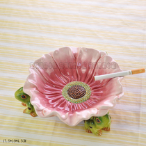 Jane European frog ceramic fashion ashtray Snack plate Key plate Wedding gift Creative gift Home soap plate