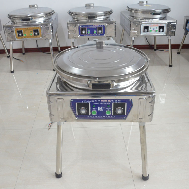 Type 80 double-sided automatic thermostatic electric cake pan commercial baking cake oven oil scallion pancake machine branded pan sauce pancake machine