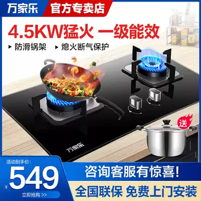 Macro Wanjiale K160B gas stove embedded natural liquefied gas stove desktop gas stove double mouth gas stove