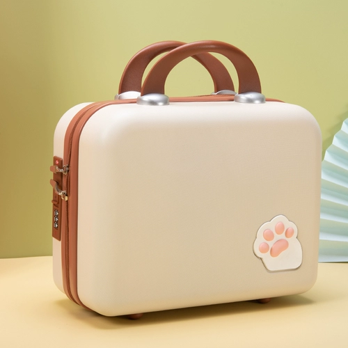 Портативная милая косметичка, свежий маленький чемодан, в корейском стиле, 14 дюймов
