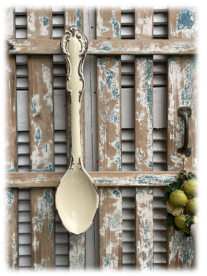 Solitude-style ceramic retro made old spoon kitchen dining room decorated wall-mounted wall decoration nostalgic style