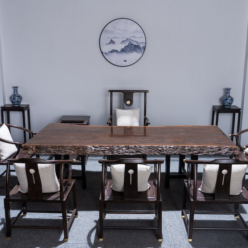 Africa Black Sandalwood Large Board Tea Table Log Tea Table Tea Board Purple Sandalwood Table Owner Office Desktop Red Wood Furniture