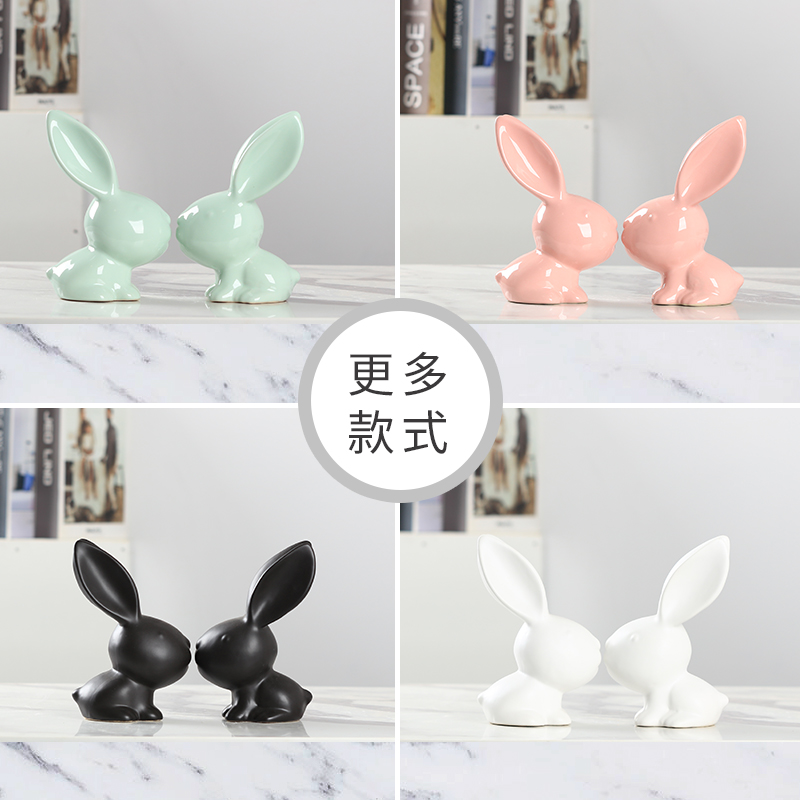 I household ceramic furnishing articles furnishing articles creative desktop TV ark adornment of the sitting room of rabbit room small ornament