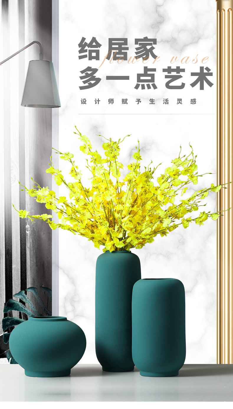 Light and decoration vase dried flower adornment is placed in the sitting room is contracted and I household table creative Nordic ceramic bottle arranging flowers