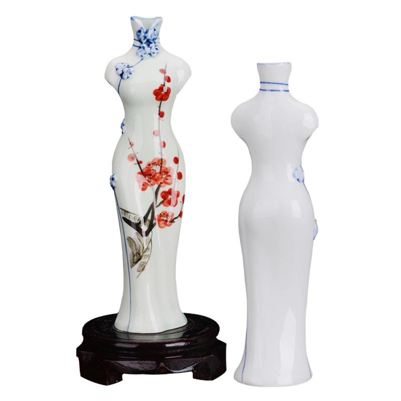 Jingdezhen ceramic creative classical handicraft furnishing articles present household act the role ofing is tasted powder made pottery small thanks vase