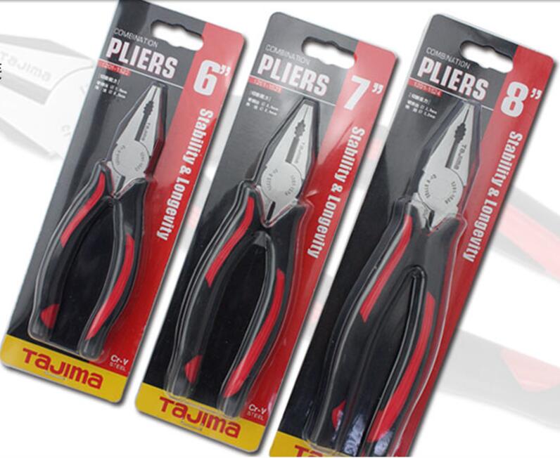 Tajima Tian Island Steel Wire Pliers Old Tiger Pincers Electrician Pliers 6 Inch 7 Inch 8 Inch Chrome Vanadium Alloy Steel